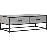 vidaXL Table basse Gris Sonoma 100x50x35 cm Bois composite et métal