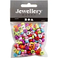 Creativ Company Ronde Letterkralen Diverse Kleuren, 25 gram
