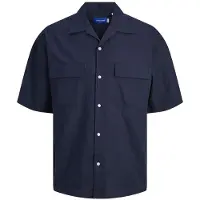 Jack & Jones Summer Short Sleeve Shirt Bleu M Homme