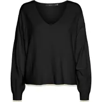 Vero Moda Pull-over 'VMBreeze' beige / noir