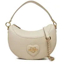 Love Moschino Femmes, Sac à main, Sac à bandoulière en similicuir Saffiano, Blanc