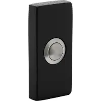 Intersteel Sonnette rectangulaire Chimea Acier inoxydable/noir