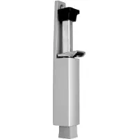 Dulimex Arrêt de porte 3837 0060 22 Zinc moulé sous pression argenté laqué Hauteur de levage 60 mm Fixation (1x)