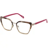Just cavalli Lunettes de Vue VJC071 53/18/135 Avana marrone/beige lucida Metallo WOMAN VJC071