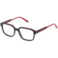FILA Lunettes de Vue - - VFI303 - Acétate - Top nero+rosso (Noir) - Taille 51/17/140