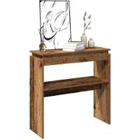 vidaXL Table console vieux bois 102x30x80 cm bois d'ingénierie