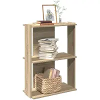 vidaXL Bibliothèque à 3 niveaux chêne sonoma 60x30x80 cm
