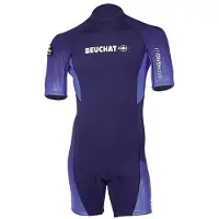 BEUCHAT Watts 3 Mm Back Zip Short Sleeve Shorty Violet S Homme