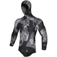 H.dessault By C4 Black Side 3 Mm Spearfishing Jacket Noir S Homme