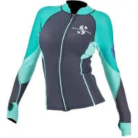 SCUBAPRO 1.5 Mm Everlex Long Sleeve Full Zip Thermal T-shirt Bleu S Femme