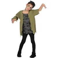 MOM Zombie Child Costume Vert 10-12 Years Enfants