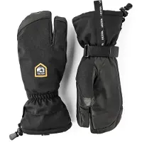 Hestra CZone Mountain, 3 doigts gants de ski, noir