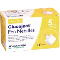 Menarini Glucoject Aiguilles de Stylo 5MM 31G (100 pièces)