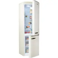 Amica KGCR 387 100 B, Réfrigérateur/congélateur combiné au design rétro, 181 cm de hauteur, Coffee Cream,