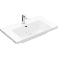 Villeroy & Boch V&B lavabo armoire SUBWAY 3.0 800x470mm avec lavabo à encastrer avec robinetterie intérieure blanc (470 mm, 800 mm)