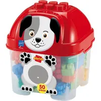 Ecoiffier Abrick Box chien avec 50 briques