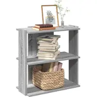 vidaXL Bibliothèque 3 niveaux sonoma gris 60x30x60cm bois d'ingénierie