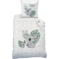 Matt & Rose Parure De Lit Imprimée En Coton Ecru 140x200+63x63cm