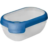 Stoneline Grand Chef Freshness Bin Rectangle 0.5L Transparent/Bleu foncé
