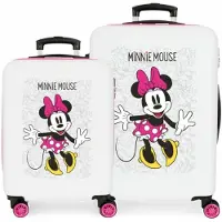 Joumma Bags pour femme/filles. 4681964 Ensemble de valises à coque dure Enjoy the Day blanc -48x68x26cm (OSFA), Casuel, ABS/Polycarbonate, M
