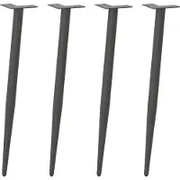 vidaXL Pieds de table console Forme conique 4 pcs. Anthracite 72-73 cm Acier