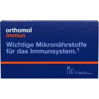Orthomol VET Immun - Micronutriments pour le soutien du système immunitaire - avec vitamine C, vitamine D et zinc - ampoules buvables/comprimés, 7 portions quotidiennes