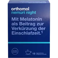 Orthomol VET Nemuri night - pour raccourcir le temps d'endormissement - boisson chaude avec mélatonine et extrait de houblon - granulés, 15 portions quotidiennes