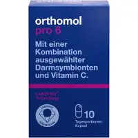 Orthomol VET Pro 6 capsules - avec une combinaison de symbiotes intestinaux sélectionnés et de vitamine C, 10 portions journalières