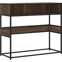 vidaXL Table console chêne marron 90x35x80 cm bois d'ingénierie