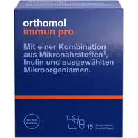 Orthomol VET Immun pro - Complément alimentaire avec des micronutriments, de l'inuline et des micro-organismes sélectionnés - granulés/capsule, 15 portions quotidiennes