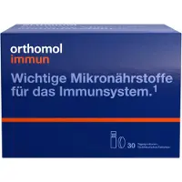 Orthomol VET Immun - Micronutriments pour le soutien du système immunitaire - avec vitamine C, vitamine D et zinc - ampoules buvables/comprimés, 30 portions quotidiennes