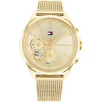 Tommy Hilfiger Montre à affichage analogique jaune d'or