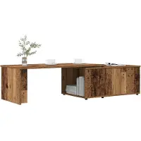 vidaXL Table basse imitation vieux bois 150x50x35 cm Bois composite