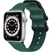 IMoshion Bracelet robuste en nylon pour Apple Watch | 38/40/41/42 mm - Vert foncé