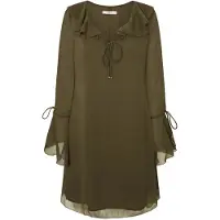 Pepe Jeans pour femme. PL953617 Robe respect vert (S), Casuel, Polyester, Manche longue