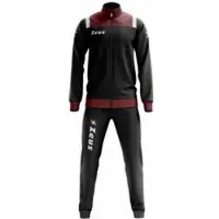 Zeus Tuta Relax Vesuvio Hommes Survêtement noir rouge foncé