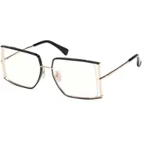 Max mara Lunettes de Vue MM5156-B 56/17/135 Shiny black Front metal circle galvan WOMAN MM5156-B