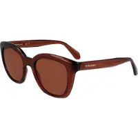Ferragamo Lunettes de soleil pour femme Ferragamo SF2000S, marron transparent, 52/21/145