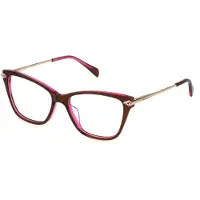 Blumarine Lunettes de Vue - - VBM842S - Acetato - Top marrone/fuxia - 54/16/140