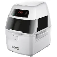 Russell Hobbs Ciclofry Plus Air Oil Free Fryer - Friteuse à air, Capacité 2,5 L, Friteuse à air, Panier rotatif, Rôtissoire & Kebab, Contrôle numérique, 1300 W, White - 22101-56