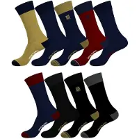 Serge Blanco Homme Serge Blanco Chaussettes Ser/Chvx9 Chaussettes, Noir/Bleu/Or/Rouge/Gris, 43-46 EU