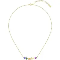 Lacoste Fashion collier crocodile plaqué or Deva 2040360, (Or jaune, 45 cm)