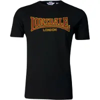 Lonsdale T-Shirt 'Classic' jaune / rouge foncé / noir