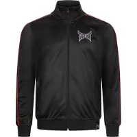 TAPOUT Veste de survêtement 'Tarziana' gris / rouge / noir
