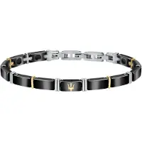 Maserati Jm221atz03 22 Cm Bracelet Noir Homme