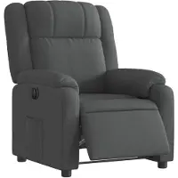 vidaXL Fauteuil relax électrique gris foncé Tissu