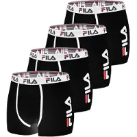 FILA Boxers Fila Lot de 4 Boxers Coton homme FU5040 Uni homme || Taille EU M