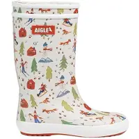 Aigle Bottes enfant LOLLY POP FUR PRINT garcons - Blanc - 26