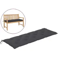 vidaXL Coussin de banc de jardin anthracite 150x50x7 cm tissu oxford