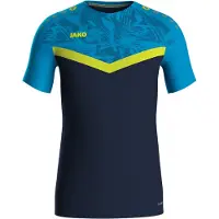 Jako Iconic T-Shirt Enfants - Bleu marine / / Jaune fluo